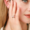Irregular Hammered Rhinestone Rings