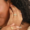 Irregular Hammered Rhinestone Rings