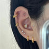Minimalist Style Shinny Gold Earrings
